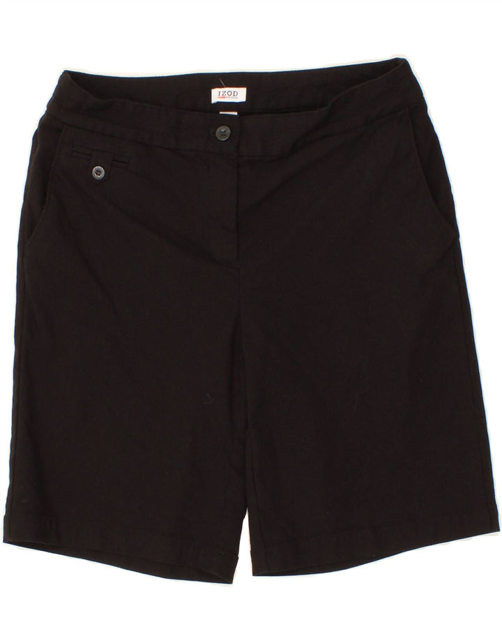 IZOD Womens Chino Shorts US 6 Medium W28  Black Rayon Vintage Izod and Second-Hand Izod from Messina Hembry 