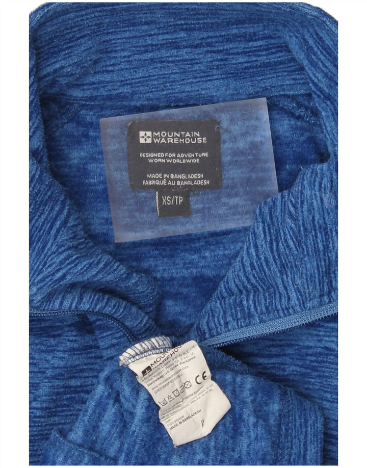 Mountain Warehouse Mens Fleece Jacket UK 34 XS Blue Flecked Polyester