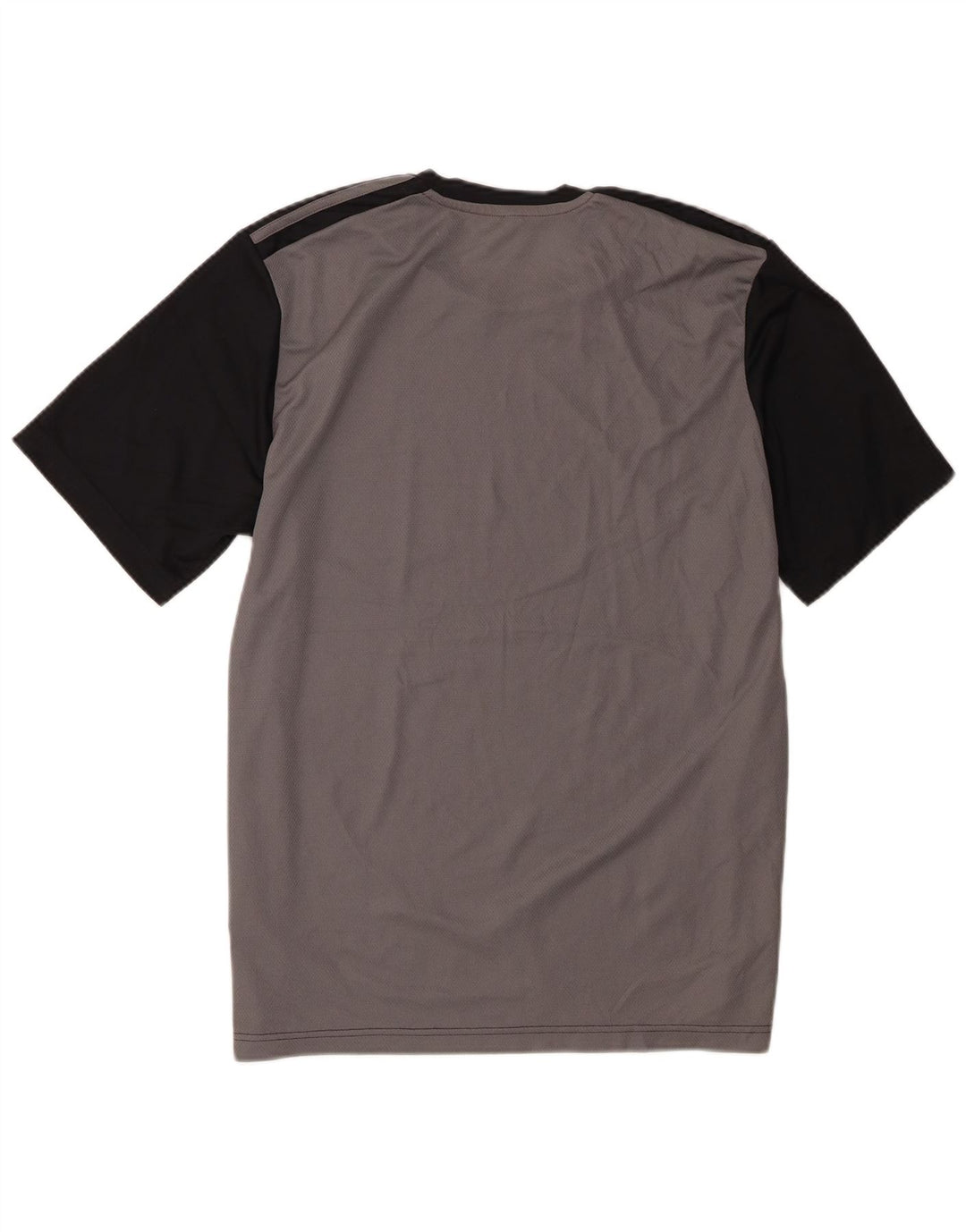 Adidas Mens T-Shirt Top Large Black Colourblock Polyester