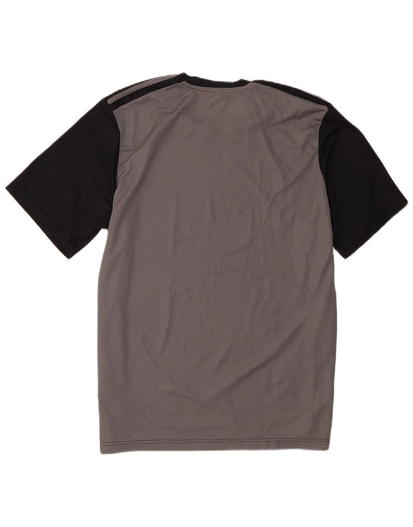 Adidas Mens T-Shirt Top Large Black Colourblock Polyester