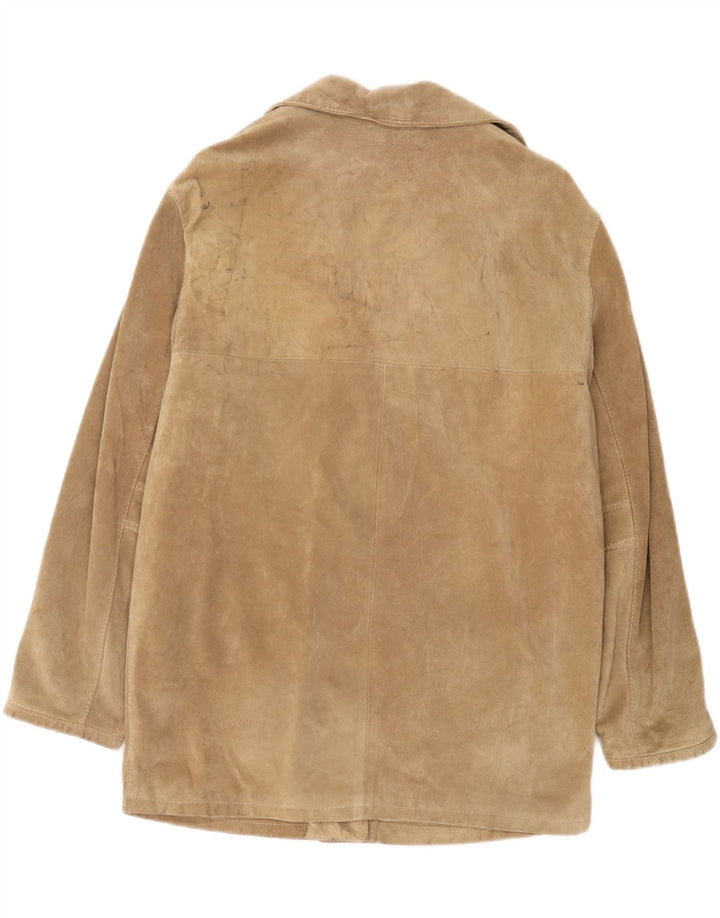 Vintage dame ruskindsjakke UK 16 Large Beige