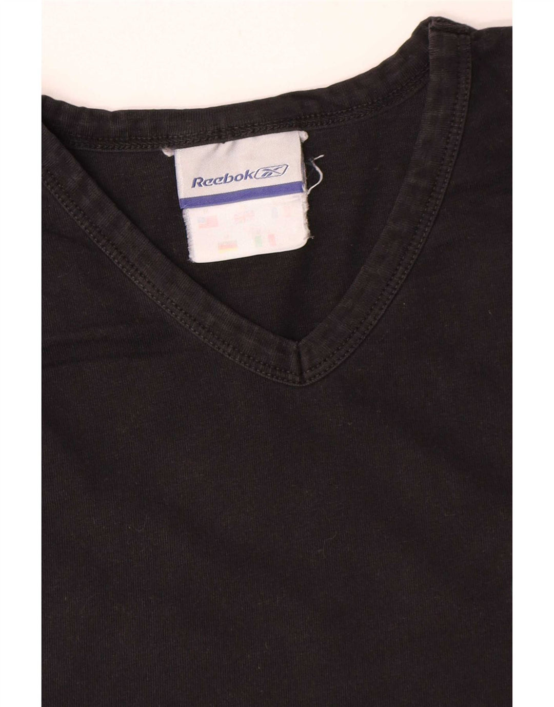 Reebok Dame T-Shirt Top UK 12 Medium Sort