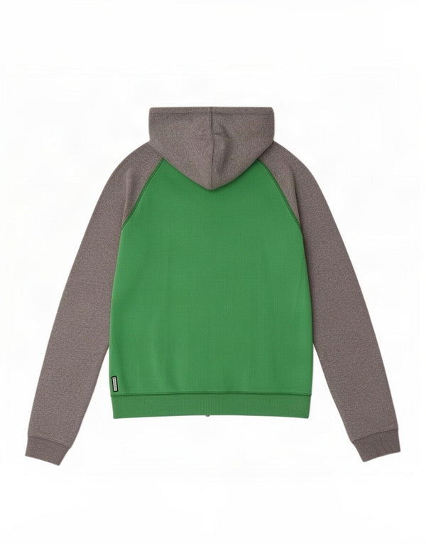 Maglione con cappuccio e zip grafica da donna Armani Jeans UK 16 Large Verde