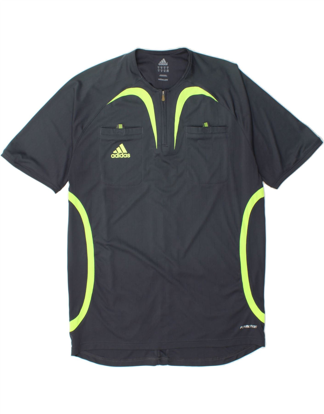 ADIDAS Mens T-Shirt Top XL Grey Colourblock Polyester Vintage Adidas and Second-Hand Adidas from Messina Hembry 