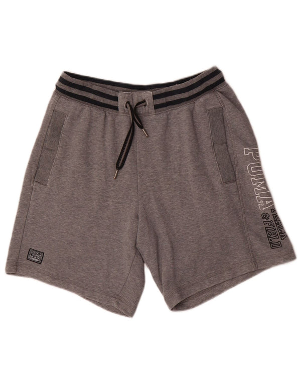 Pantaloncini sportivi grafici da uomo Puma piccoli a righe grigie