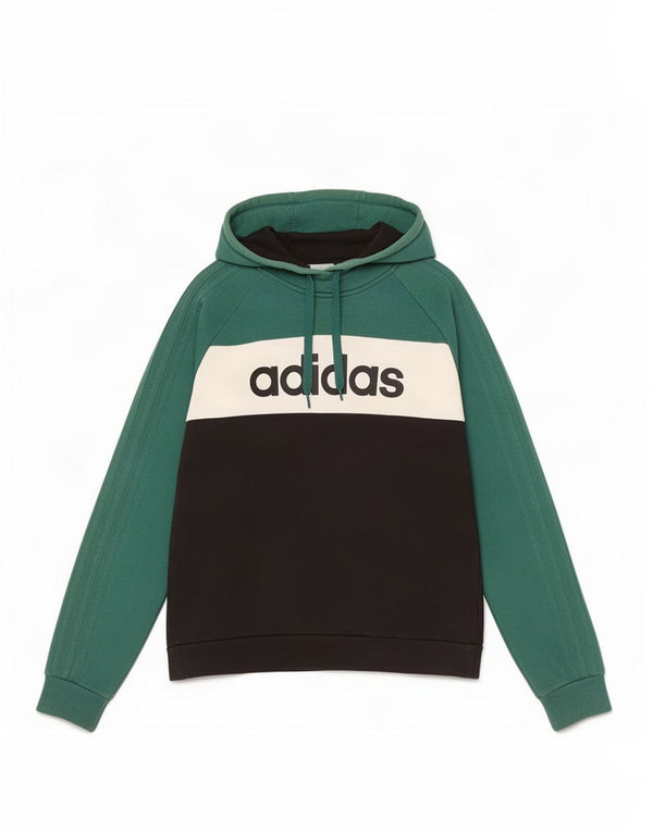 Adidas Mens Graphic kapucnis pulóver közepes zöld Colourblock pamut