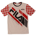 Fila Mens Graphic T-Shirt Top Small White Geometric Cotton