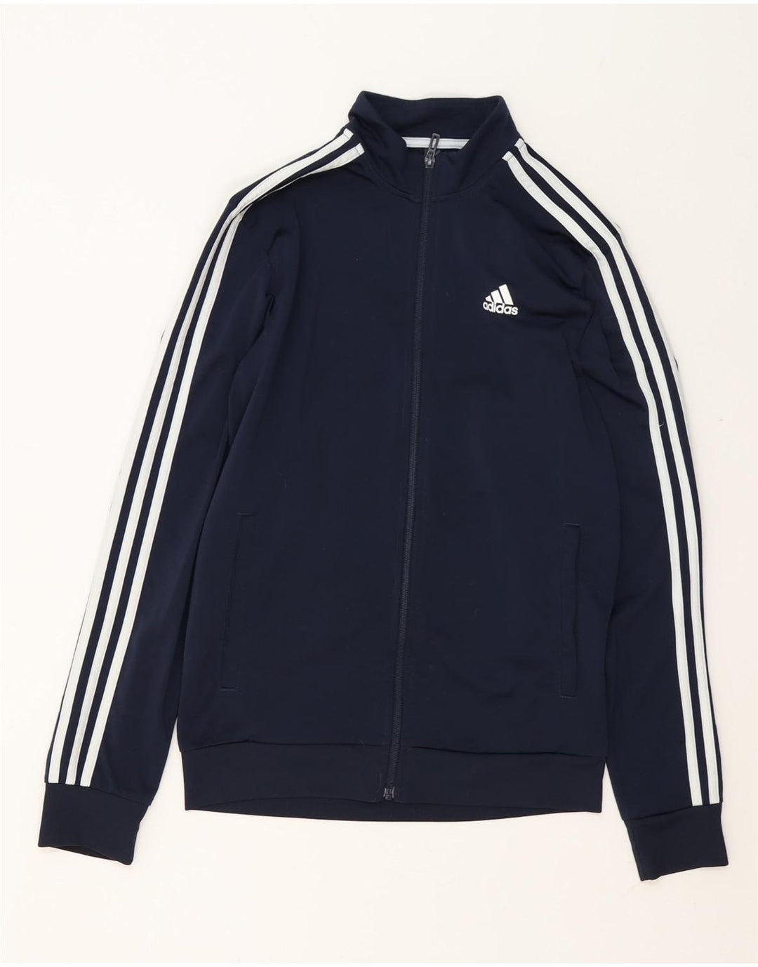 Мужской спортивный костюм Adidas, верхняя куртка, маленький темно-синий, полиэстер