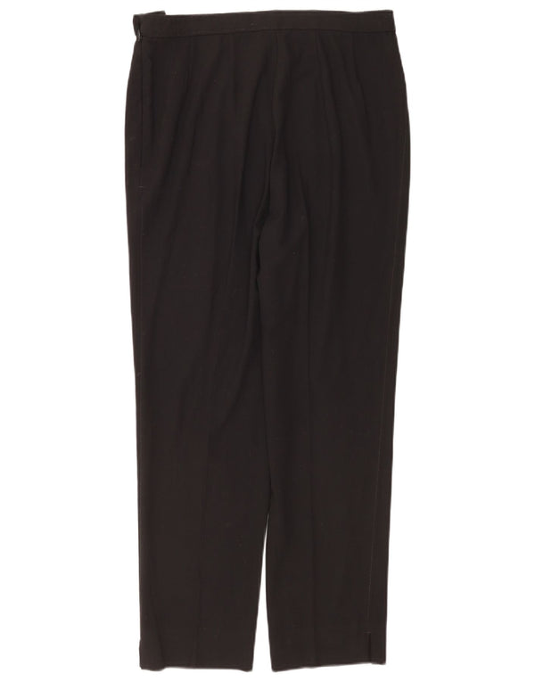 Marks & Spencer Womens Straight Casual Trousers UK 14 Large W32 L29 Black