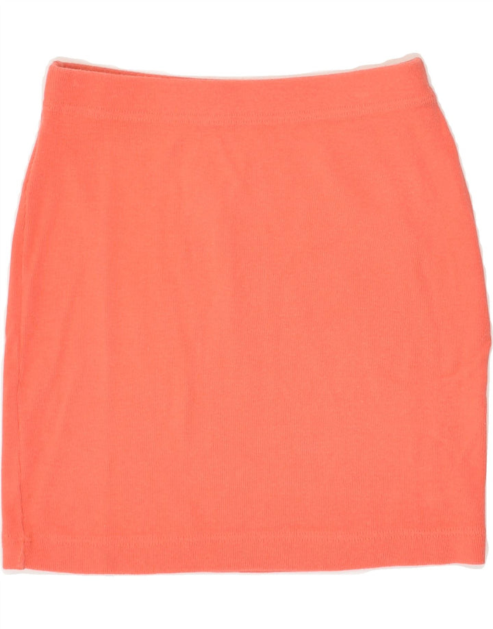 BENETTON Womens Knit Pencil Skirt UK 8 Small W24  Orange | Vintage Benetton | Thrift | Second-Hand Benetton | Used Clothing | Messina Hembry 