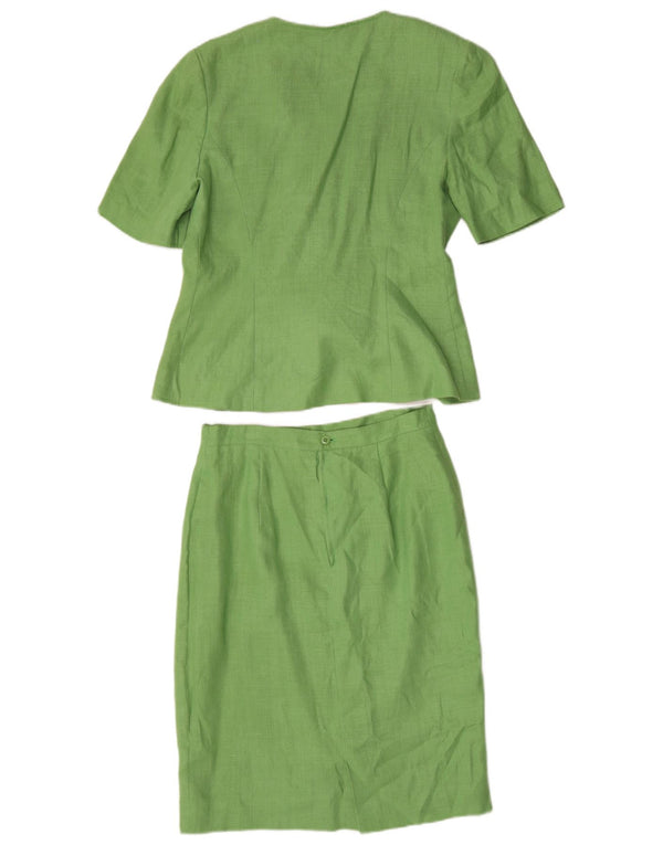 Luisa Spagnoli Conjunto de falda de 2 piezas con 3 botones para mujer IT 44 Medium W30 Green