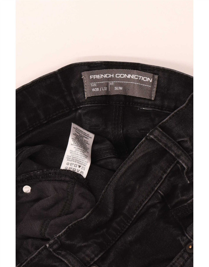 French Connection Mens Slim Jeans W28 L32 Black Cotton