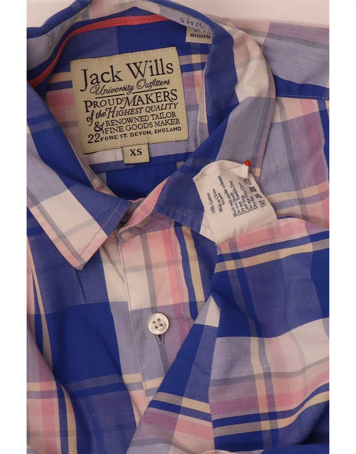 Camicia da uomo Jack Wills XS in cotone a quadri blu