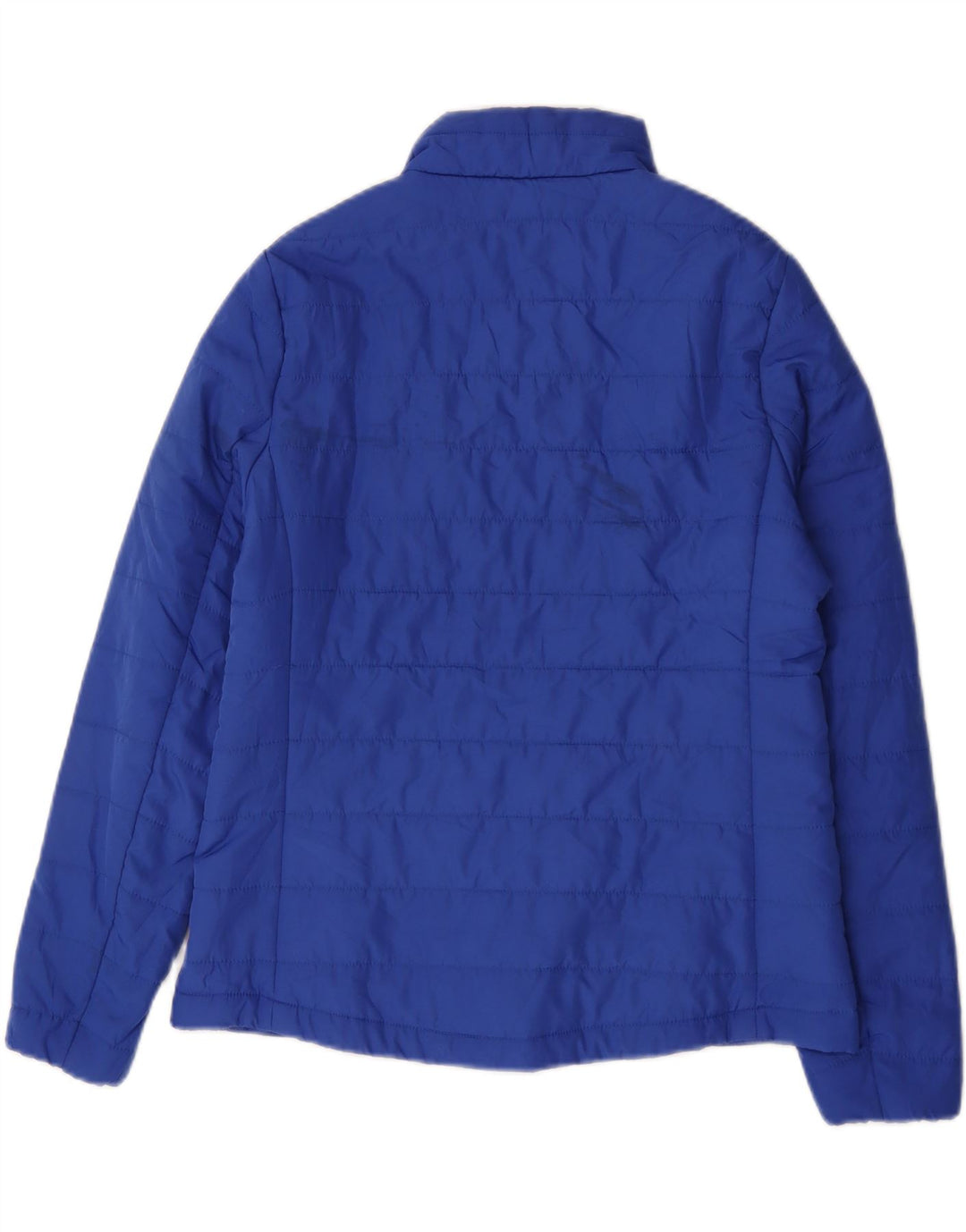 Marks & Spencer Womens Padded Jacket UK 12 Medium Blue Polyester