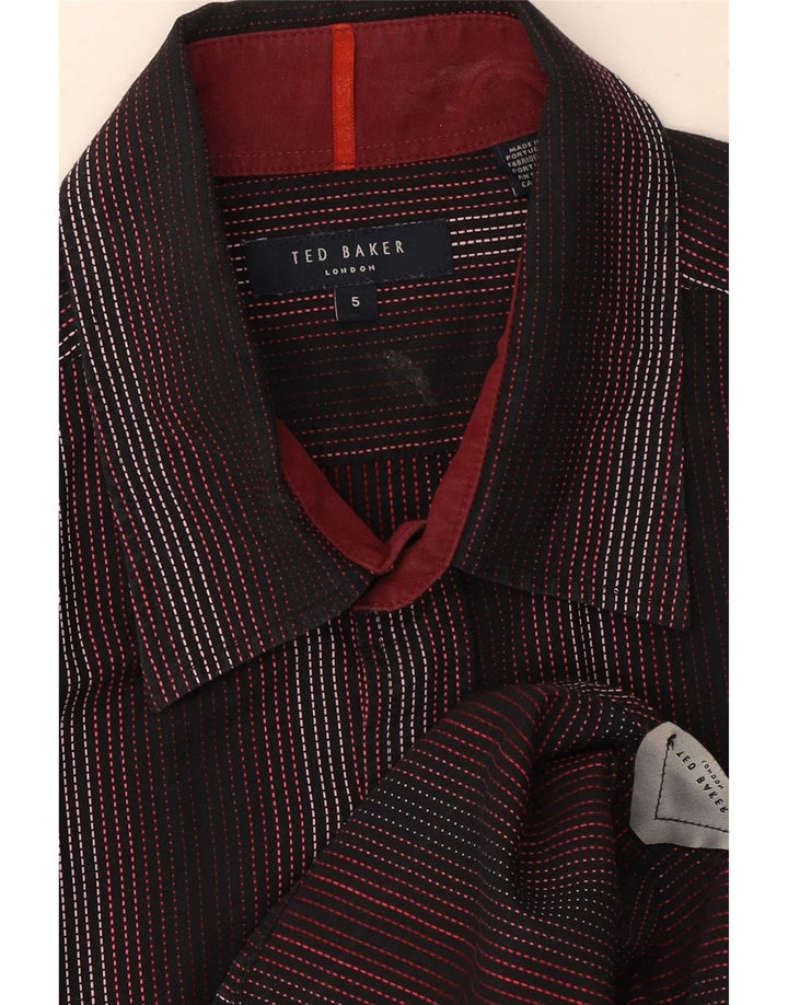 Ted Baker Camisa para hombre Talla 5 XL Rayas negras