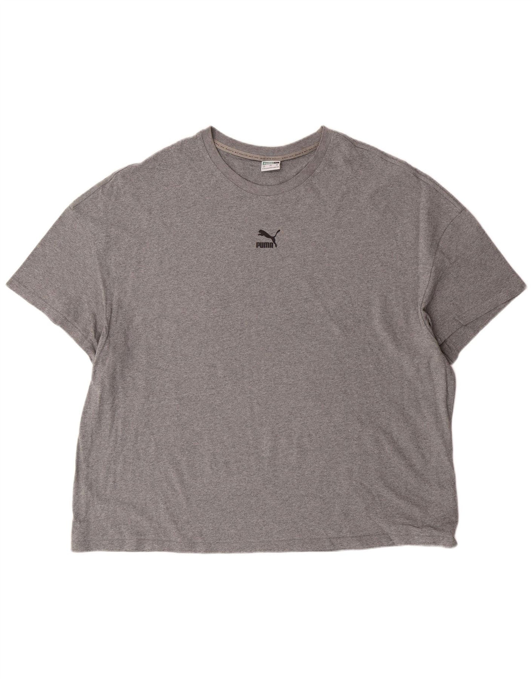 Puma Mens Graphic T-Shirt Top 2XL Grey Cotton