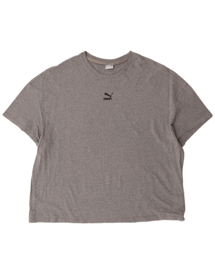 Puma Mens Graphic T-Shirt Top 2XL Grey Cotton