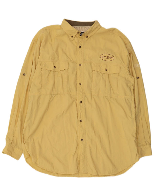 The North Face Mens Graphic Shirt Large Yellow Nylon