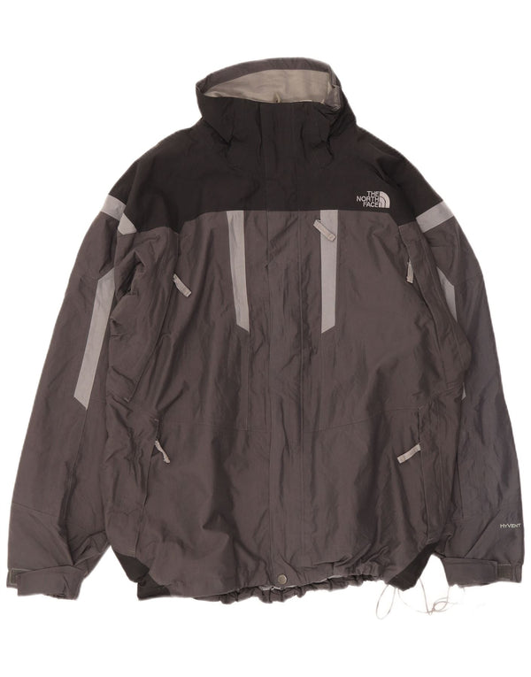 Jaqueta de chuva masculina The North Face UK 40 grande bloco colorido cinza