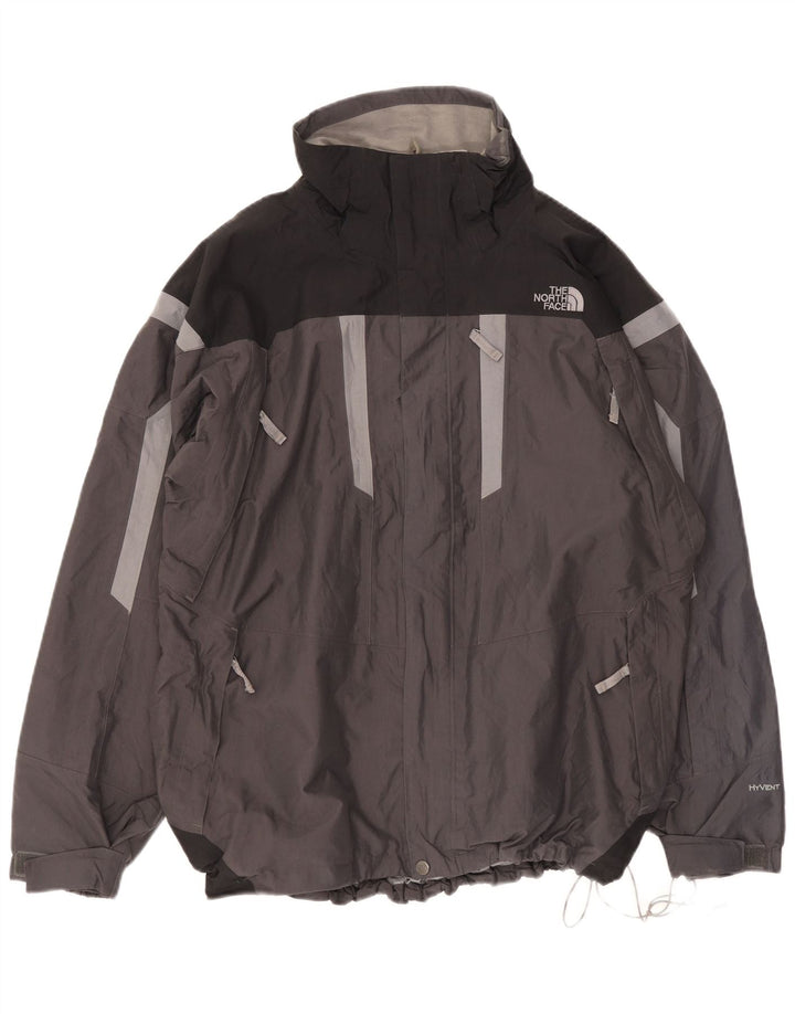 Jaqueta de chuva masculina The North Face UK 40 grande bloco colorido cinza