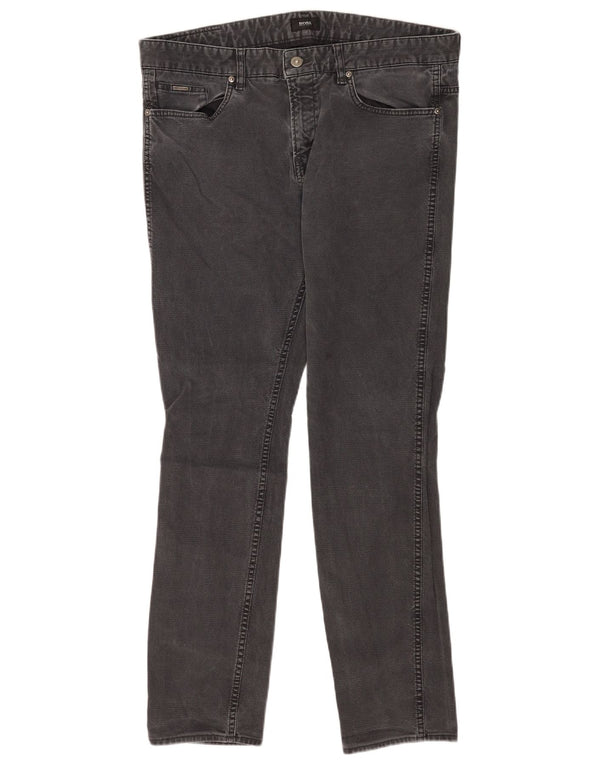 Hugo Boss Mens Slim Jeans W36 L32 Grey Cotton