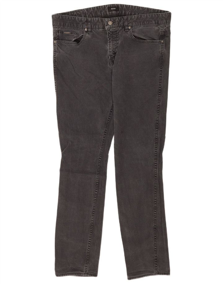 Hugo Boss Mens Slim Jeans W36 L32 Grey Cotton