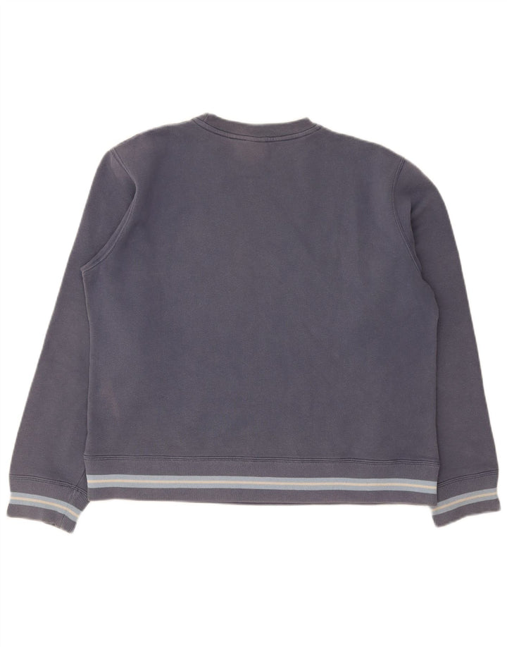 Lee Womens Graphic Sweatshirt Jumper UK 14 Medium Navy Blue Colourblock