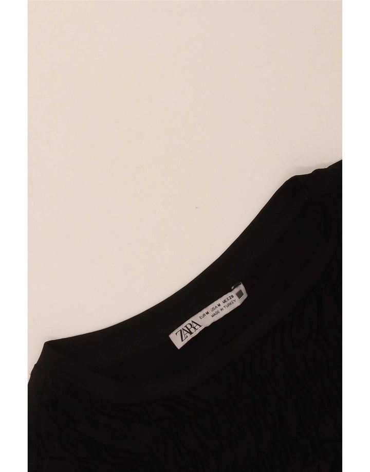 Zara Womens Long Sleeve Maxi Dress UK 12 Medium Black