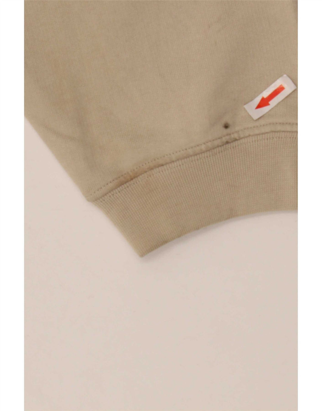Reebok Mens Sweatshirt Jumper Large Beige Cotton
