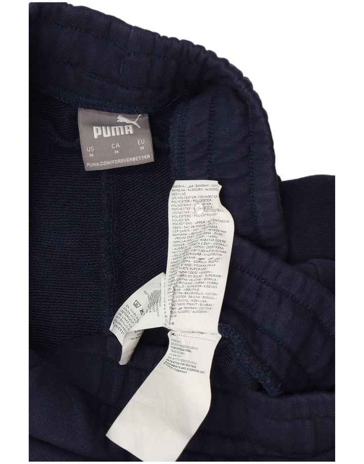 Puma Mens Graphic Sport Shorts Medium Navy Blue Cotton