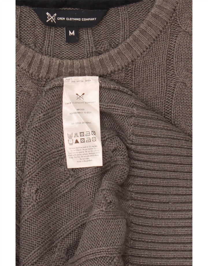 Crew Clothing Mens Boat Neck Jumper Sweater Medium Grey Cotton