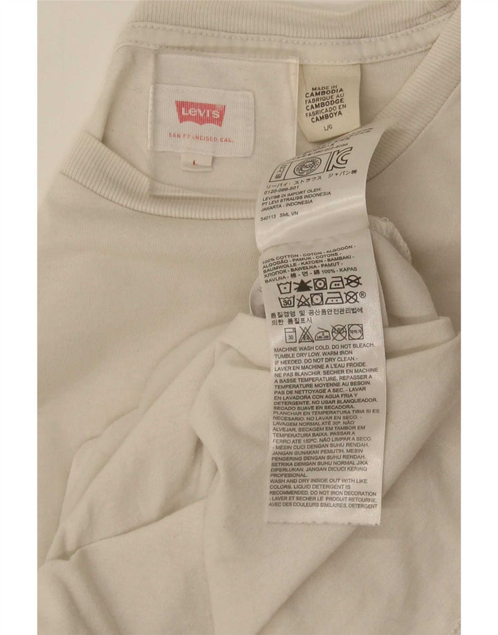 T-shirt da uomo Levi's Top Large in cotone bianco