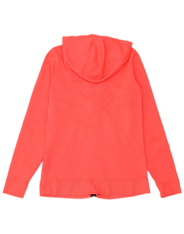 Under Armour Womens Zip Hoodie Sweater UK 10 Small Pink Polyester