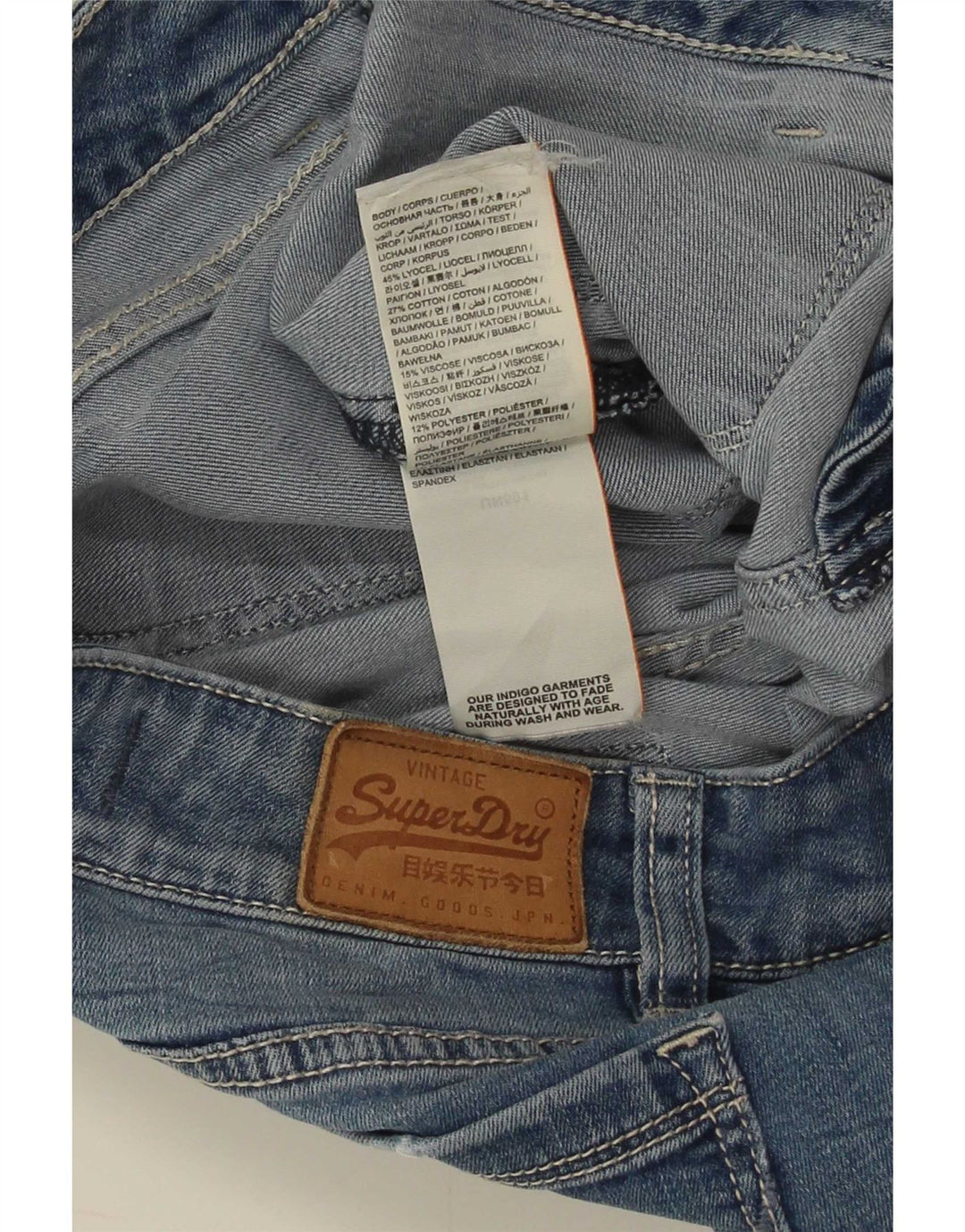 Superdry Womens Zadie Flared Jeans W26 L30 Blue Lyocell