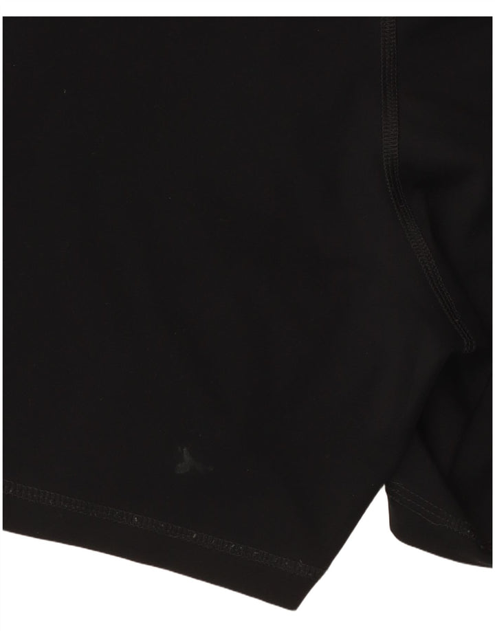 Nike Womens Dri Fit Graphic Sport Shorts UK 12 Medium Black Polyester