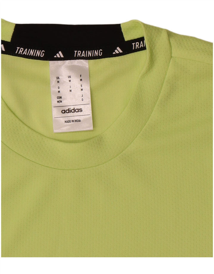 Adidas Mens T-Shirt Top Medium Green Polyester