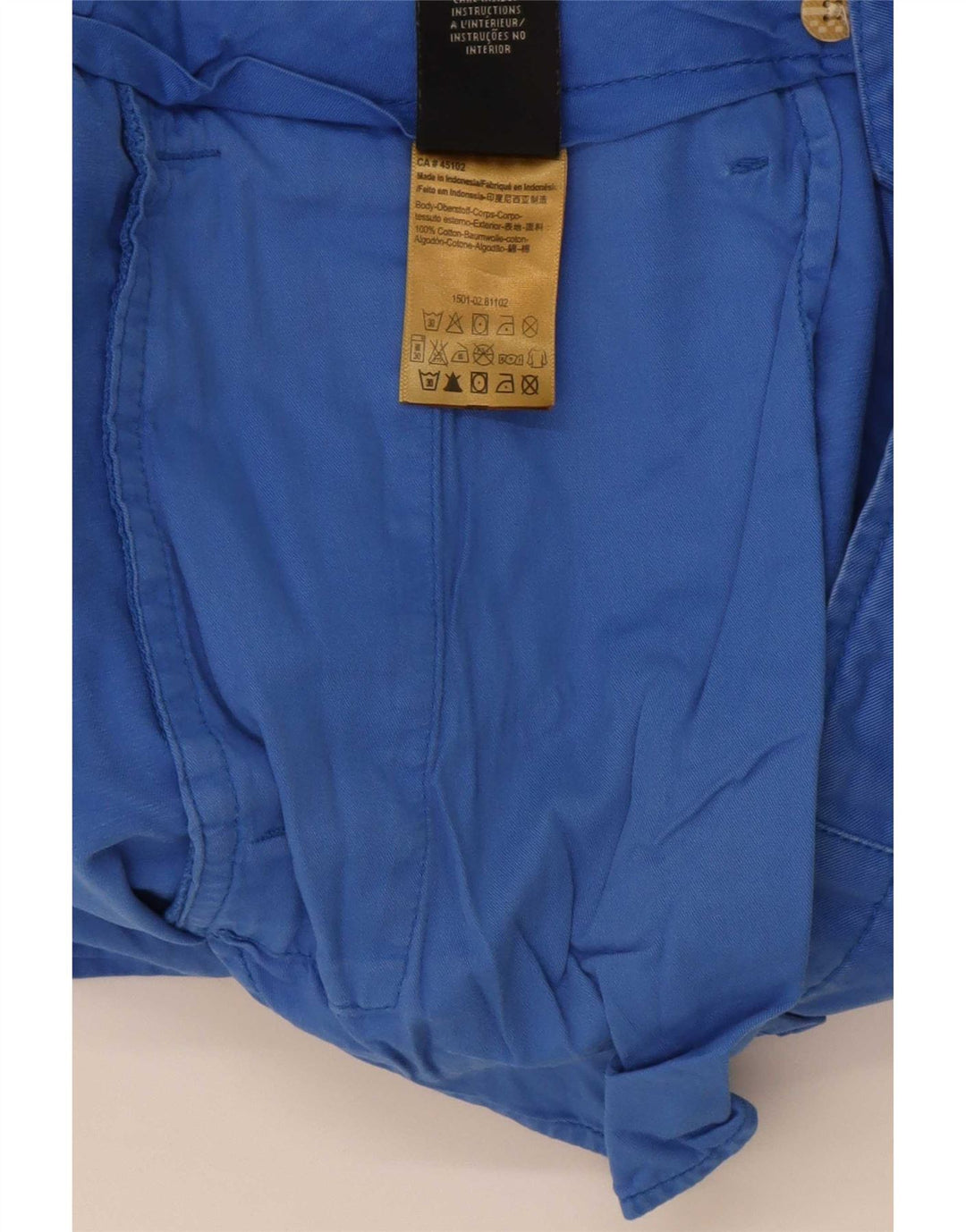 Scotch & Soda Pantaloni scurți chino pentru bărbați W30, bumbac albastru mediu