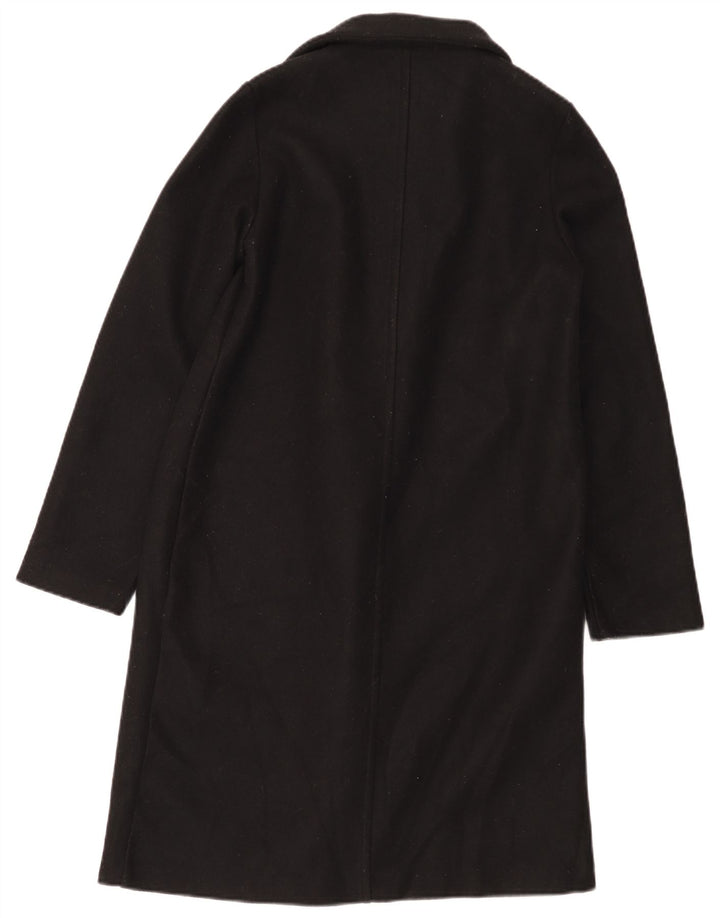 Sobretudo aberto feminino Zara UK 10 pequeno poliéster preto
