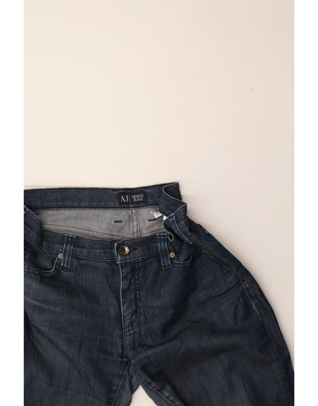 ARMANI Womens Straight Jeans W30 L30 Blue Cotton Vintage Armani and Second-Hand Armani from Messina Hembry 