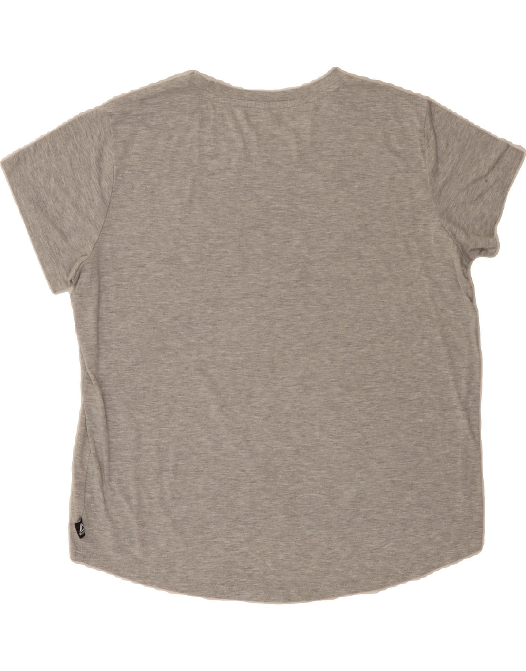 REEBOK Womens Graphic T-Shirt Top UK 16 Large Grey Flecked Polyester Vintage Reebok and Second-Hand Reebok from Messina Hembry 
