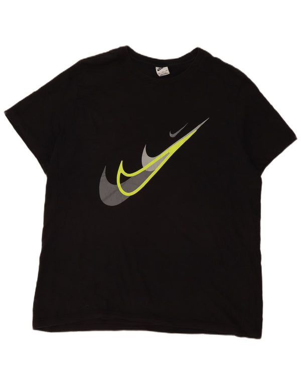Nike grafisk T-shirt top til mænd 2XL sort bomuld