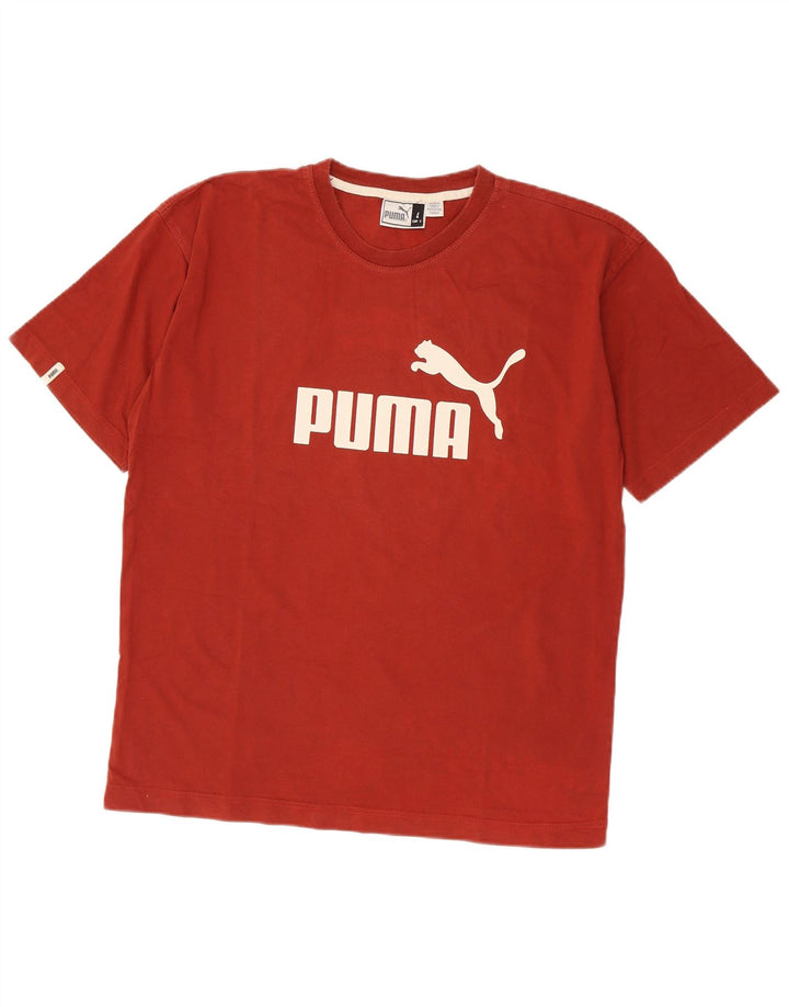 Puma Herren Grafik T-Shirt Top Large Braun