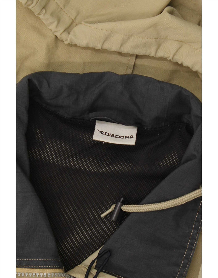 Diadora Mens Hooded Rain Jacket UK 40 Large Khaki