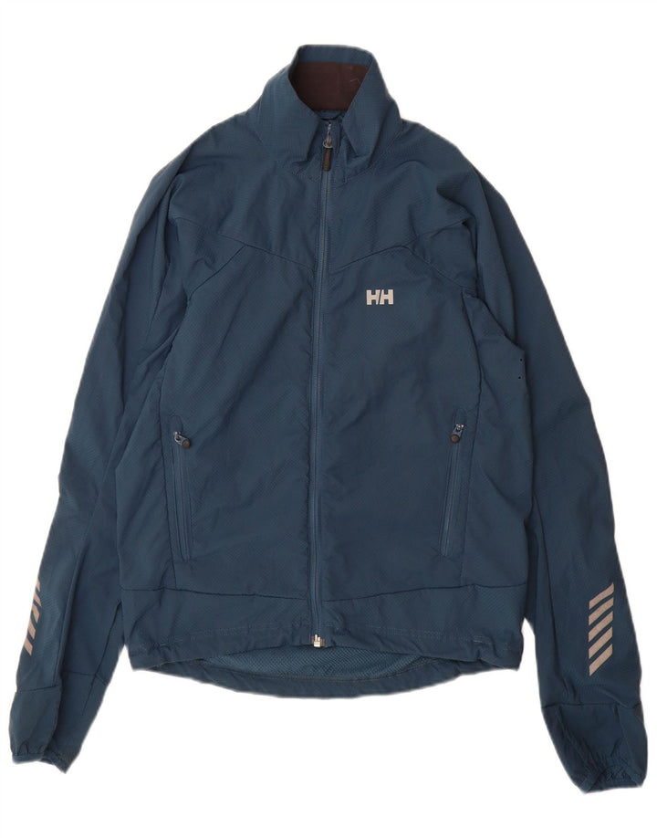 HELLY HANSEN Womens Rain Jacket UK 6 XS Blue Polyester