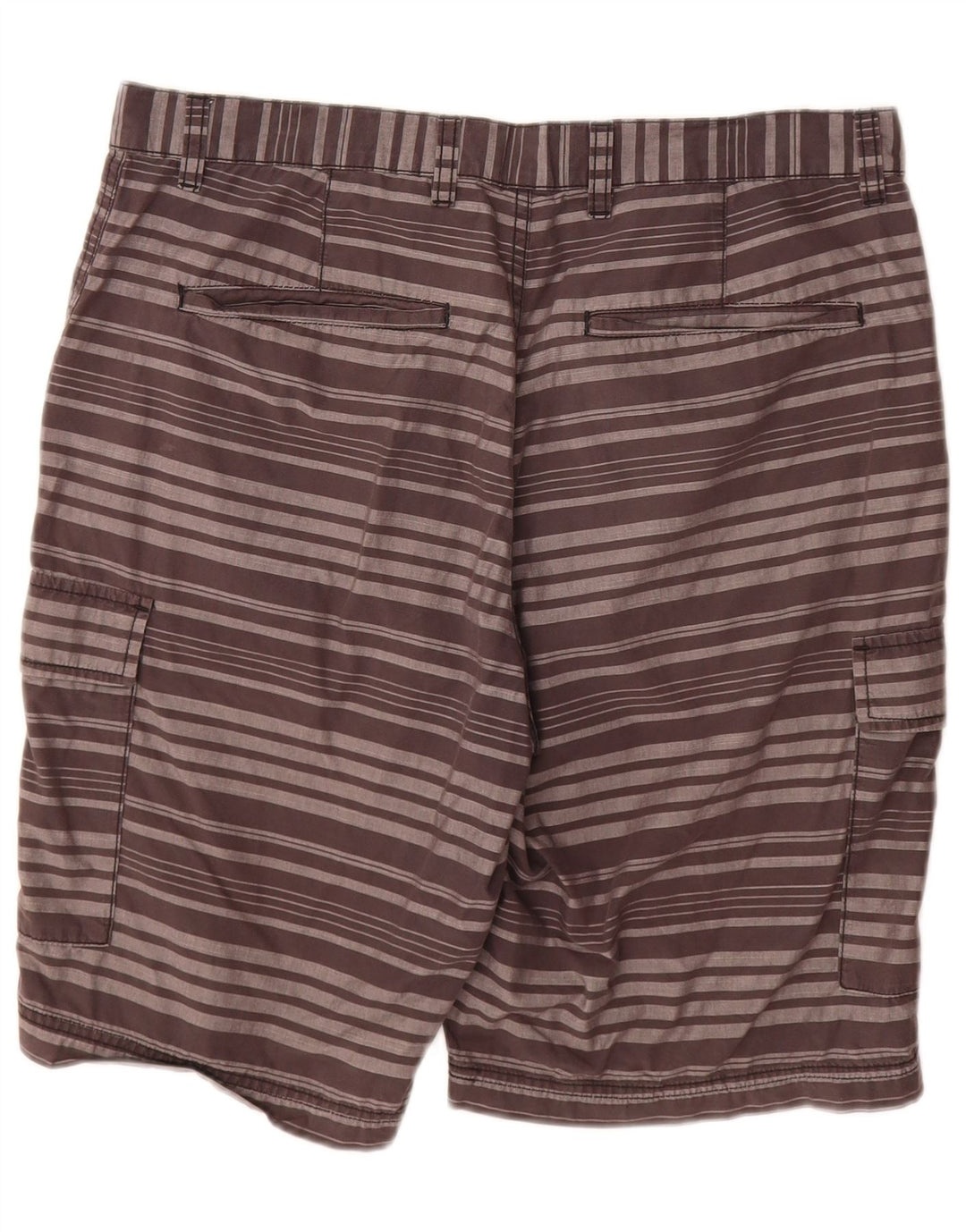 Dkny Herre Cargo Shorts W33 Medium Grå Stribet Bomuld