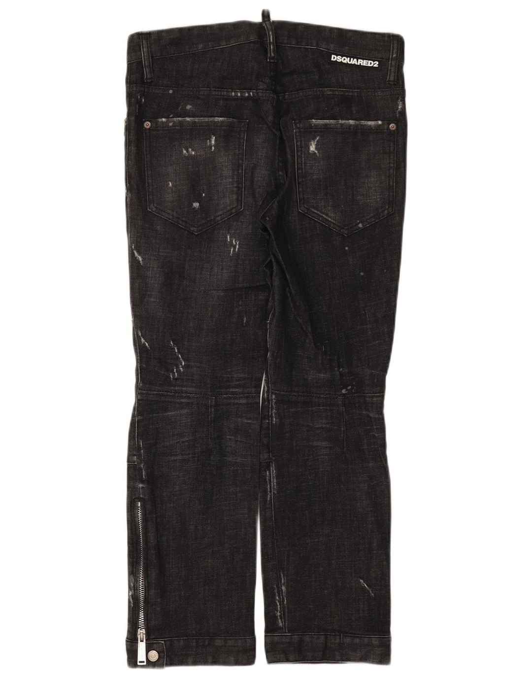 Женские прямые джинсы Dsquared2 IT 44 Medium W30 L26, черный хлопок