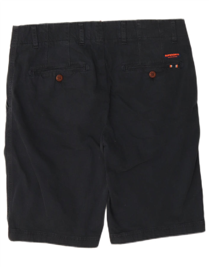 Superdry Mens Chino Shorts W32 Medium Navy Blue Cotton