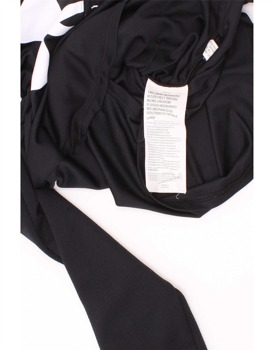 Under Armour Girls Fitted Graphic Top Long Sleeve 9-10 Years Medium Black