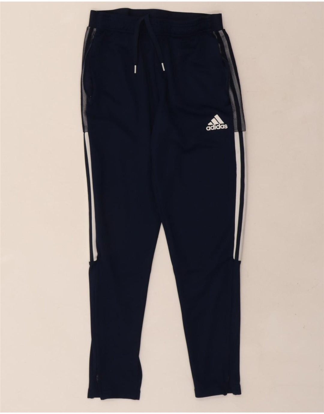 ADIDAS Mens Aeroready Tracksuit Trousers Medium  Navy Blue Polyester
