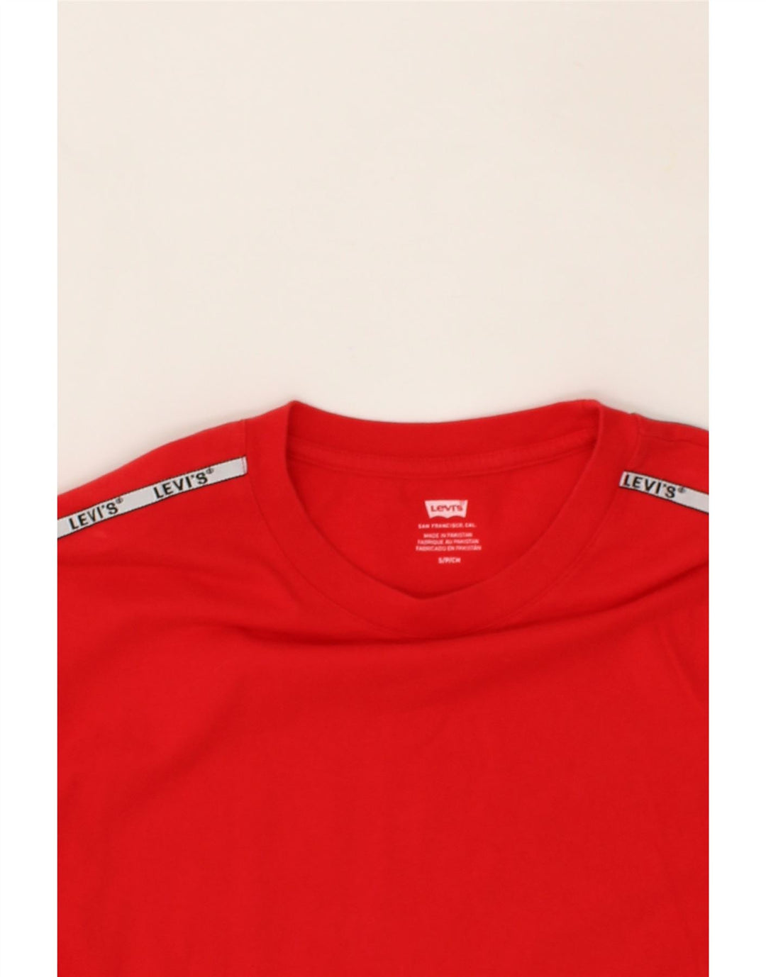 LEVI'S Womens T-Shirt Top UK 10 Small Red Cotton Vintage Levi's and Second-Hand Levi's from Messina Hembry 